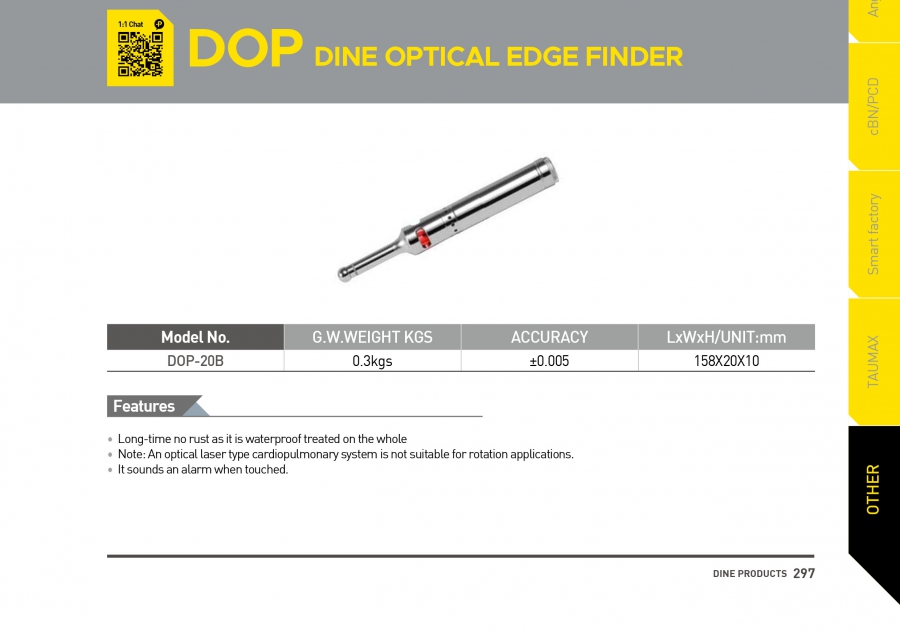 Đầu dò tiếp xúc phôi DOP-20B Dinox