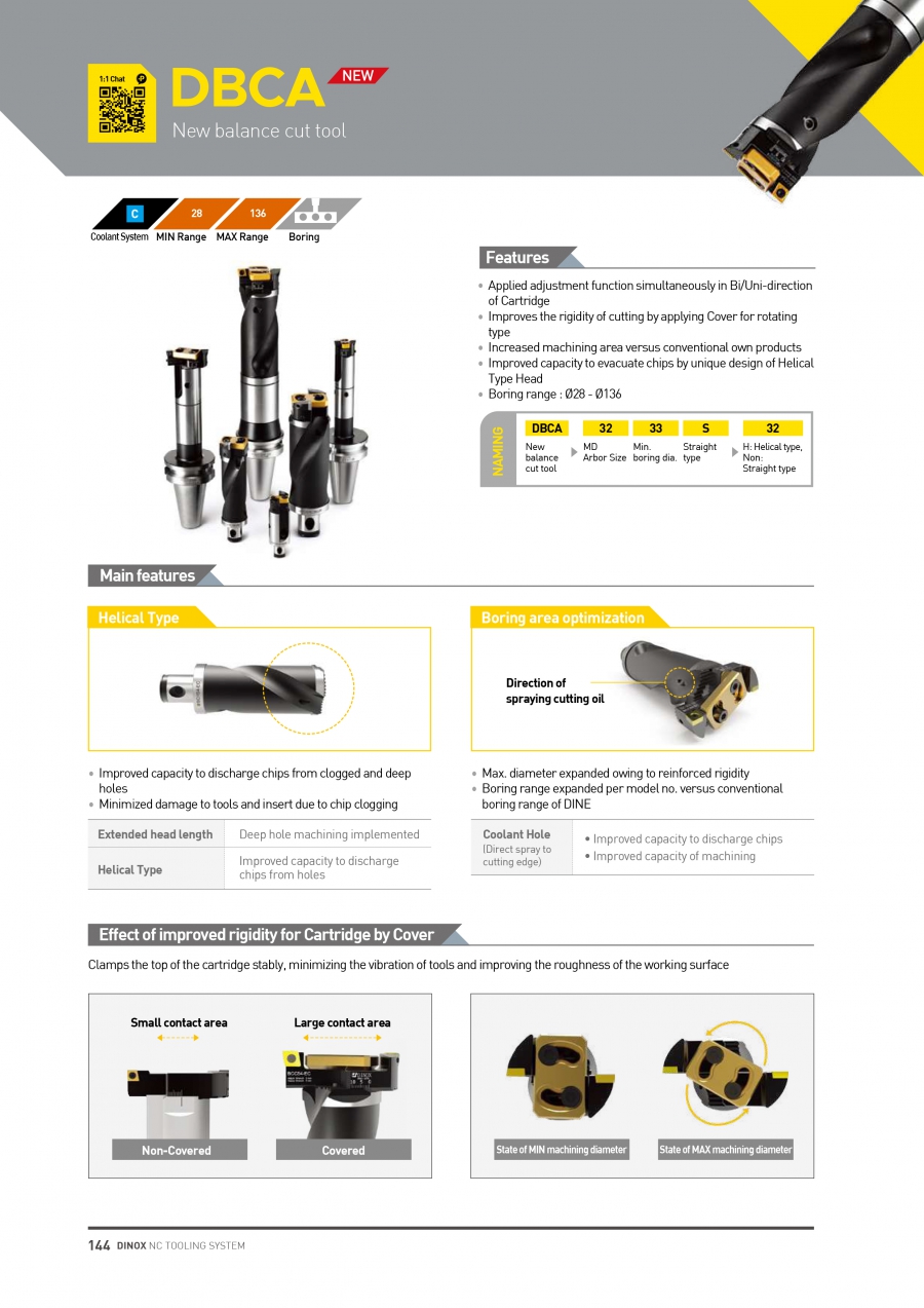 Bộ đầu kẹp dao doa dạng xoắn BT30,40-DBC/A Dinox