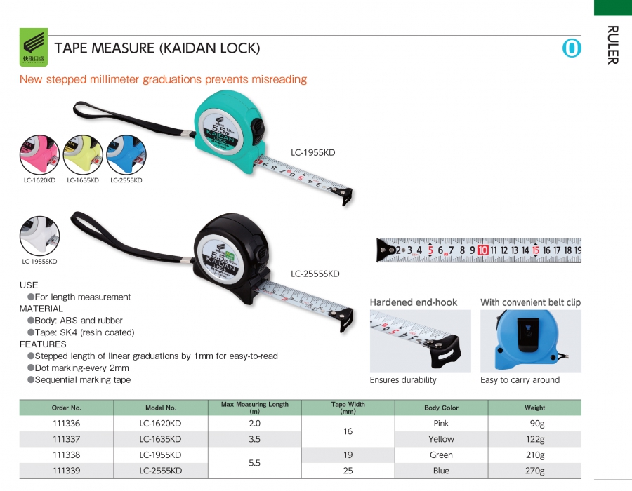 Thước cuộn thép vạch KAIDAN Niigata Seiki series LC-KD