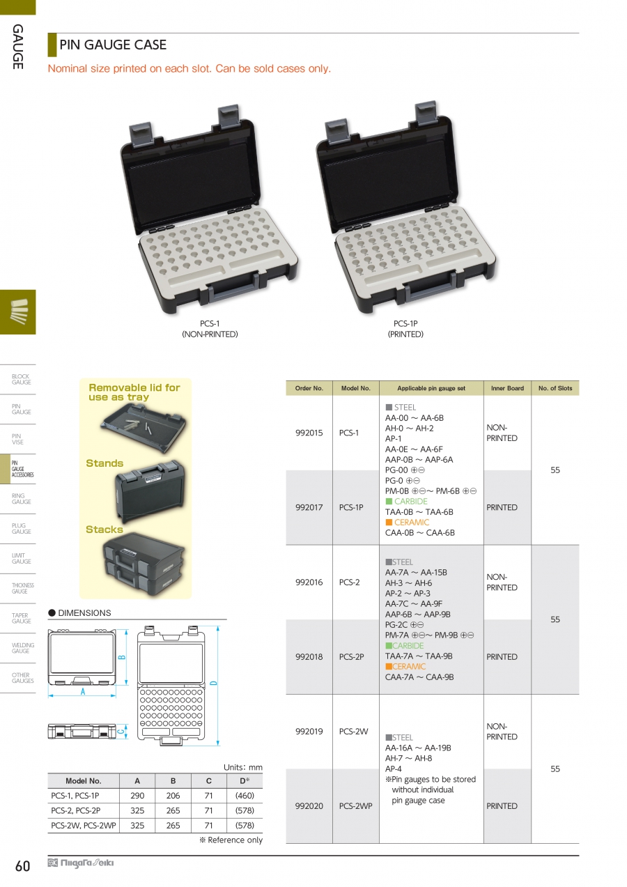 Vỏ đựng bộ trục chuẩn Niigata Seiki series PCS
