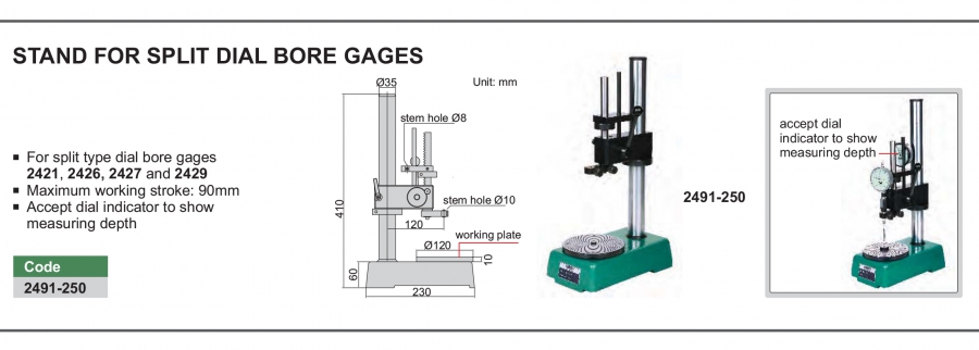 Chân đế cho thước đo lỗ Insize 2191-250