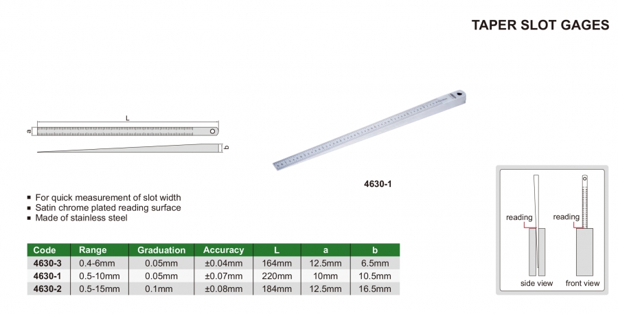 Thước đo khe hở Insize 4630-1; 4630-2; 4630-3