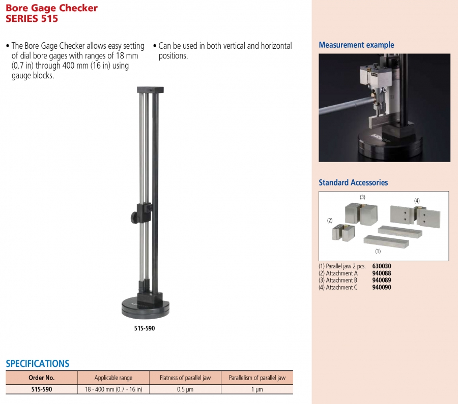 Dụng cụ kiểm tra thước đo lỗ Mitutoyo 515-590