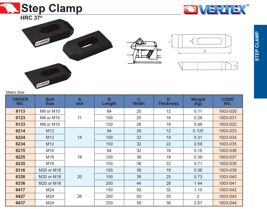 Kẹp bậc gá kẹp phôi Vertex