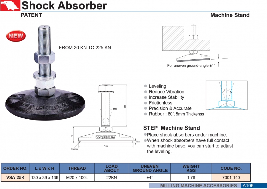 Bộ giảm chấn VSA-25K Vertex