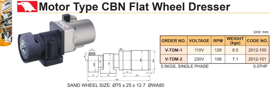 Máy sửa đá mài phẳng CBN V-TDM-1, V-TDM-2 Vertex