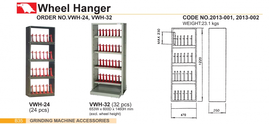 Giá đỡ đá mài VWH-24, VWH-32 Vertex