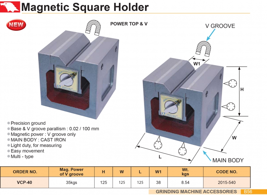 Khối vuông từ tính VCP-40 Vertex