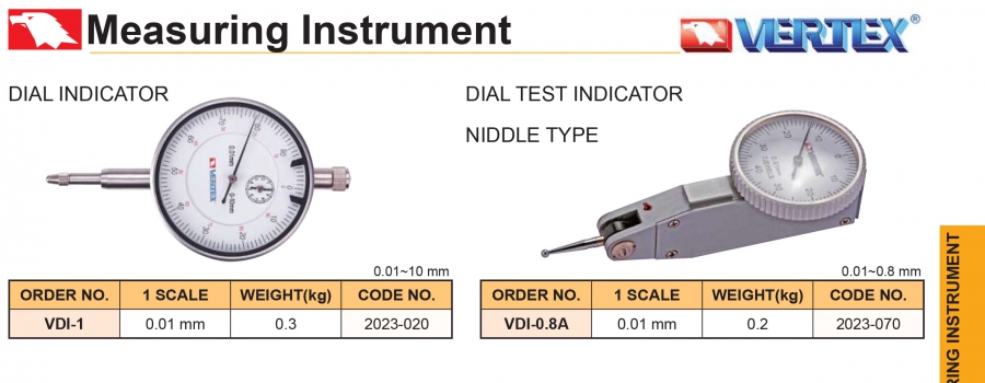 Đồng hồ so cơ khí VDI-1 Vertex