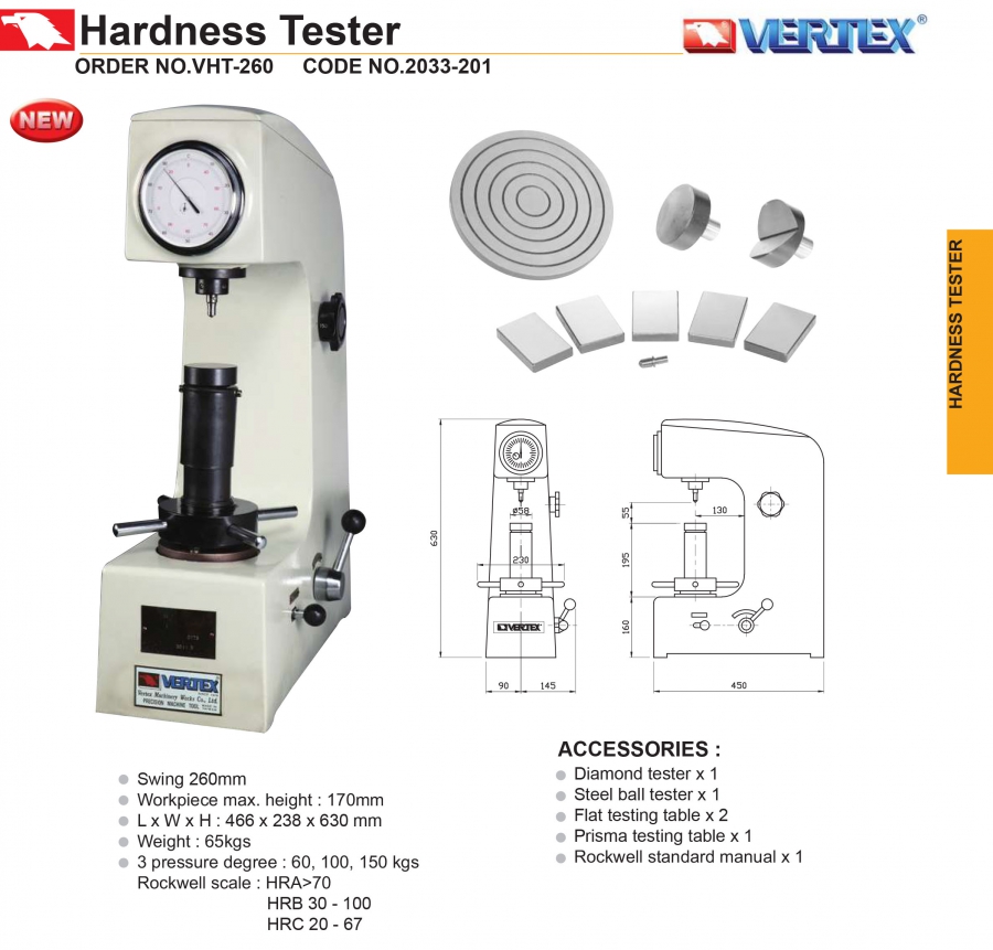 Máy đo độ cứng VHT-260 Vertex
