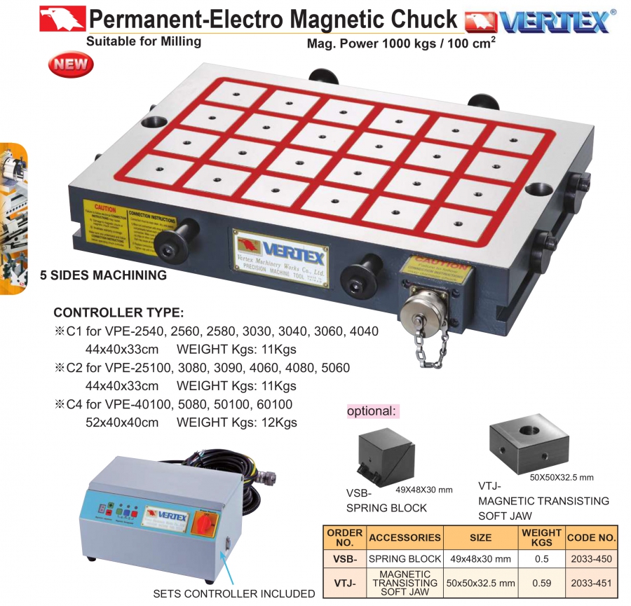 Bàn từ điện VPE-30100, VPE-4040, VPE-4060, VPE-4080, VPE-40100