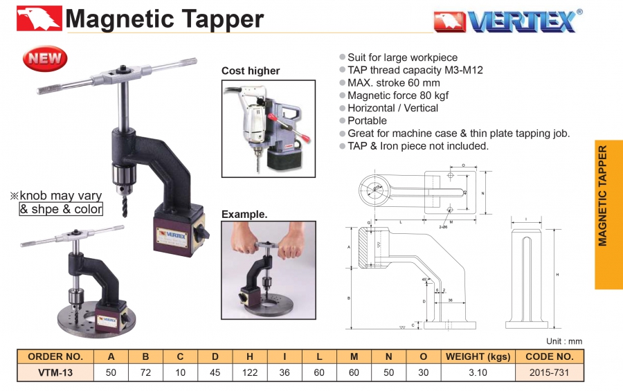 Giá đỡ taro tay có đế từ VTM-13 Vertex