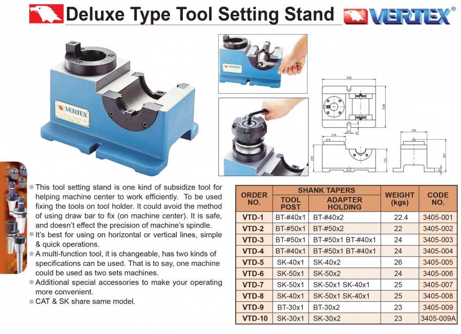 Giá đỡ tháo lắp bầu kẹp dao loại cao cấp VDT Vertex