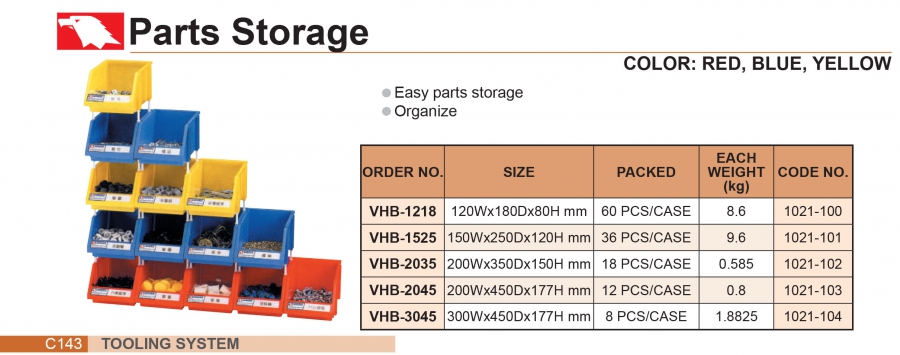 Kệ đựng chi tiết VHB Vertex
