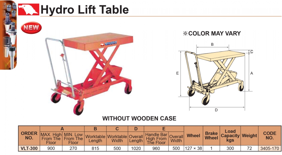 Bàn nâng thủy lực VLT-300 Vertex