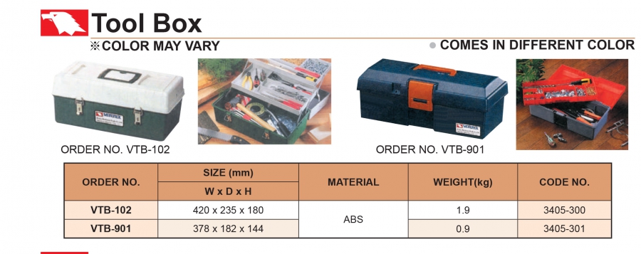 Hộp đựng dụng cụ VTB-102, VTB-901 Vertex