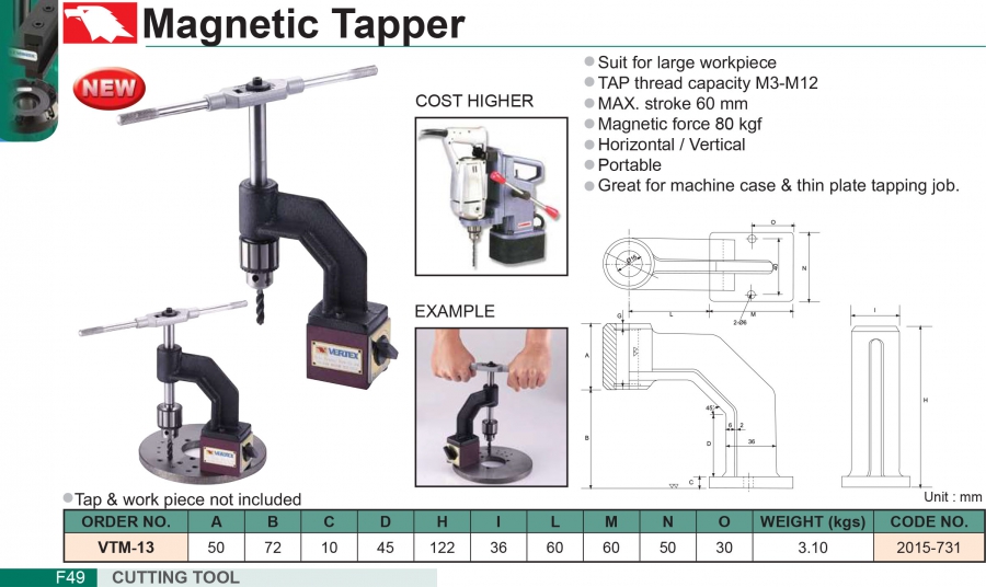Đế từ gá taro tay VTM-13 Vertex