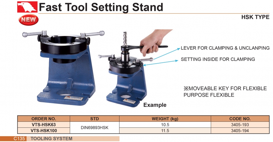 Giá đỡ tháo lắp bầu kẹp dao nhanh HSK63, HSK100 Vertex