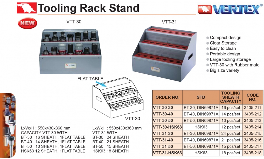 Giá đỡ bầu kẹp dao BT30, BT40, BT50, HSK63 Vertex