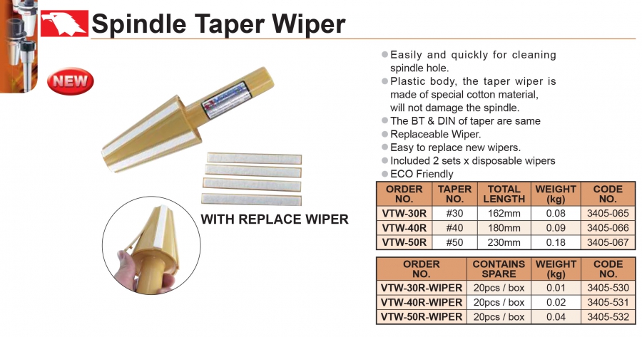 Dụng cụ vệ sinh lỗ côn VTW-30R, VTW-40R, VTW-50R Vertex