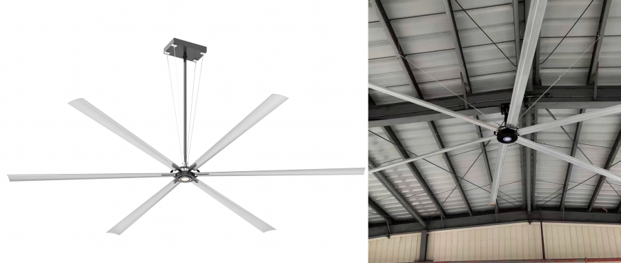Quạt trần công nghiệp HVLS DF-55-6L (sải cánh 5.5m, 6 cánh)