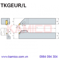 Dao tiện rãnh ngoài cán vuông TKGEUR/L Taumax