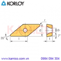 Mảnh dao tiện VC Korloy