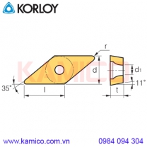 Mảnh dao tiện VP Korloy