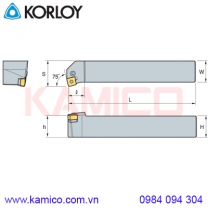 Cán dao tiện ngoài mảnh nhỏ 75° PSKNR/L Korloy