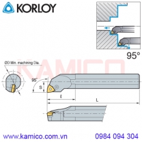 Cán dao tiện lỗ mảnh nhỏ 95° PWLNR/L Korloy