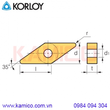 Mảnh dao tiện VN Korloy