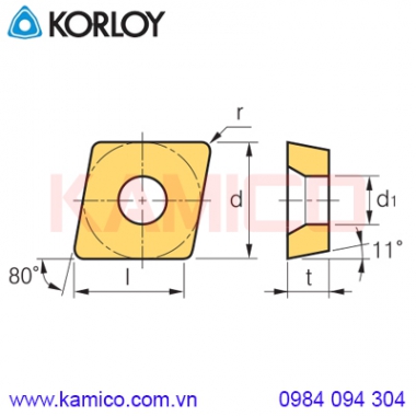Mảnh dao tiện CP Korloy