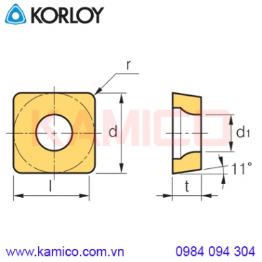 Mảnh dao tiện SP Korloy