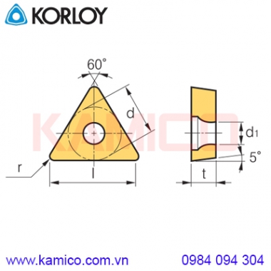 Mảnh dao tiện TB Korloy