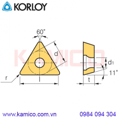 Mảnh dao tiện TP Korloy