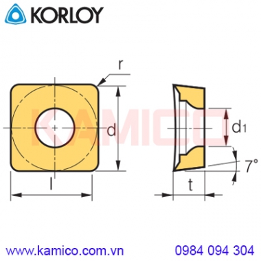 Mảnh dao tiện Aluminium SC Korloy