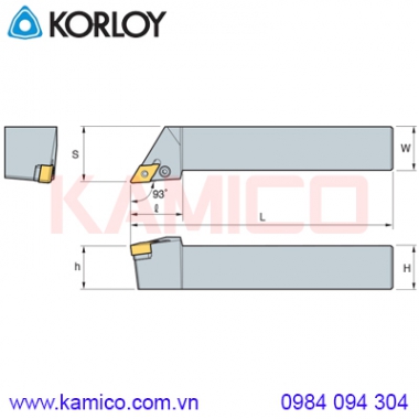 Cán dao tiện ngoài mảnh nhỏ 93° PDJNR/L Korloy 