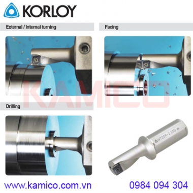 Cán dao gắn mảnh khoan, tiện đa năng MT Korloy