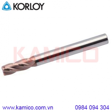 Dao phay ngón 4 me góc R cho thép cứng PRE4000 Korloy