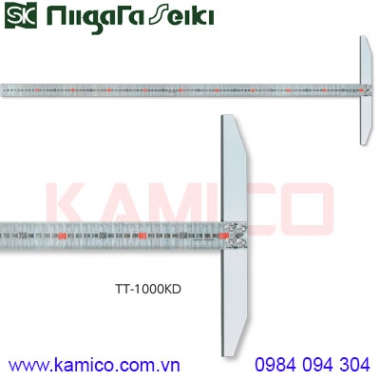 Thước lá inox chữ T vạch KAIDAN TT-1000KD; TT-2000KD