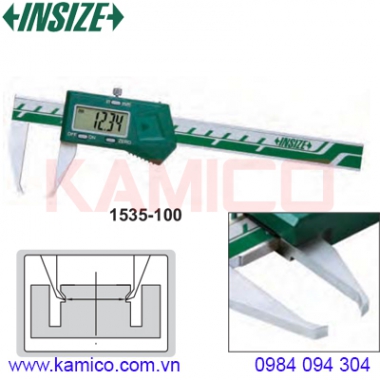 Thước cặp điện tử đo rãnh ngoài 0-100mm Insize 1535-100