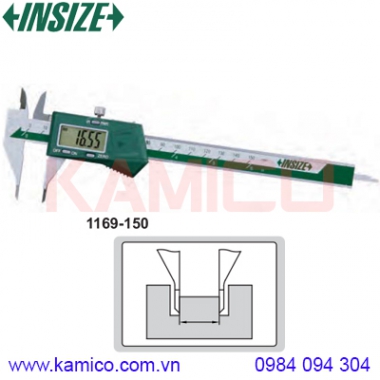 Thước cặp điện tử mỏ nhọn dài Insize series 1169