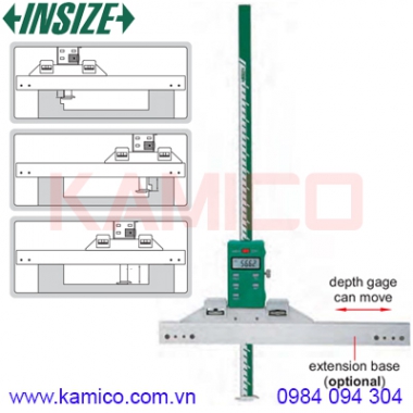 Thước đo sâu điện tử 2 ngàm móc Insize 1540-300