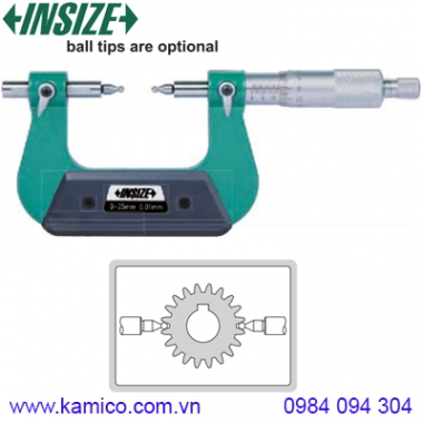 Panme cơ khí đo bánh răng Insize series 3291