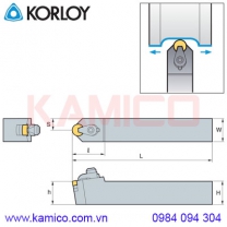 Cán dao tiện ngoài bằng Ceramic CRDNN Korloy (mảnh tròn)