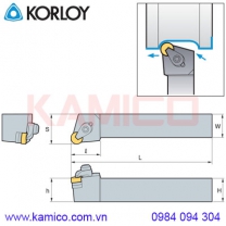 Cán dao tiện ngoài bằng Ceramic CRGNR/L Korloy (mảnh tròn)