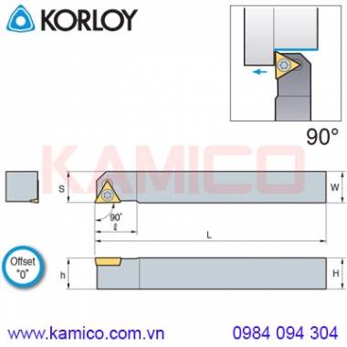 Cán dao tiện ngoài cho máy tiện tự động 90° STACR/L Korloy