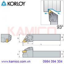 Cán dao tiện ngoài có tưới nguội 93° PDJNR/L Korloy