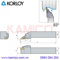 Cán dao tiện ngoài có tưới nguội 93° SVJBR/L Korloy