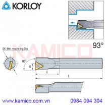 Cán dao tiện lỗ loại nhỏ góc 93° STUPR/L Korloy